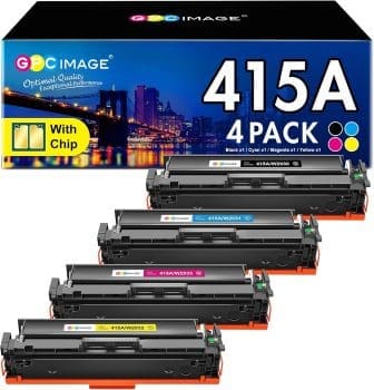 GPC IMAGE 415A Toner (Mit Chip) Kompatibel für HP 415A Toner für HP 415A W2030A W2030X Color Laserjet Pro MFP M479fdw M479fdn M479fnw M479dw M479 M454dn M454dw (4er-Pack, Schwarz Cyan Gelb Magenta)