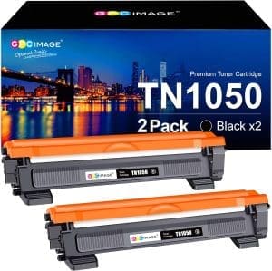 GPC IMAGE TN1050 Toner kompatibel für Brother TN-1050 für MFC-1910W DCP-1612W DCP-1610W DCP-1510 MFC-1810 HL-1110 HL-1210W DCP-1512 HL-1212W HL-1112 (Schwarz, 2er-Pack)