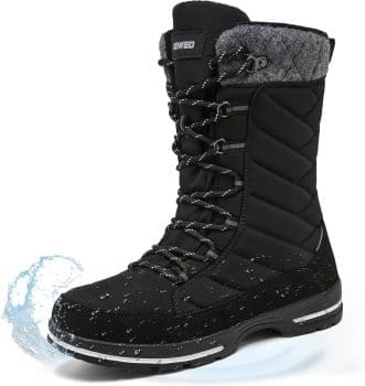 Geweo Winterstiefel Damen Wasserdicht Winterschuhe Warme Gefüttert Schneestiefel Waterproof Winterboots Rutschfeste Unisex 37-42EU(Wenn Sie breite Füße haben, wählen Sie bitte eine Nummer größer)