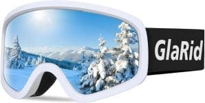 GlaRid Skibrille für Kinder, Snowboard Brille für Kinder, Skibrille Kinder Schneebrille Anti-Fog 100% UV400 Schutz