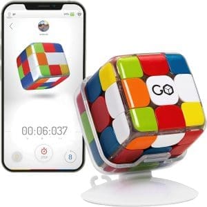 GoCube Full-Pack, der vernetzte elektronische Bluetooth-Würfel – preisgekrönter 3x3 magnetischer Speed-Würfel – kostenloses App-aktiviertes interaktives Smart Cube Mint Denksport-Puzzle