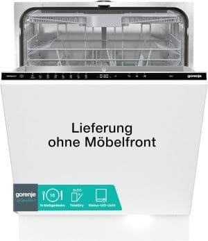 Gorenje GV 663 D60 Vollintegrierbarer Geschirrspüler/60cm Spülmaschine/16 Maßgetecke/3 Körbe/8 Programm/Speedwash/TotalDry/Höhenverstellbarer Oberkorg/Vollständiger Öluberlaufs