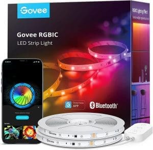 Govee RGBIC LED Strip 20m, LED Streifen mit Segmentcontrol, Musik Sync, 64 Szenenmodus, Steuerbar via App-Steuerung,Farbwechsel, Geeignet für Zuhause Schlafzimmer, 2 Rollen von 10M