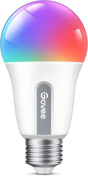 Govee Smarte Glühbirne E27, Farbwechsel mit Musiksynchronisation Lampe, 54 Szenen, 16 Millionen DIY-Farben, WiFi & Bluetooth LED Smart Bulb Funktionieren mit Alexa Google Assistant Heim-App, 1 Stück