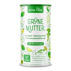 Grüne Mutter 2.0 - Das Original - Akazienfaserpulver, Weizengras, Brennnessel, Mariendistel, Alfalfa, Chlorella, Knotentangpulver und mehr - Smoothie Shake - 600g Pulver