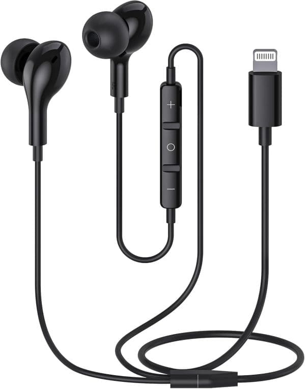 Guguearth MFi-zertifizierte Lightning-Kopfhörer für iPhone, magnetische In-Ear-Kopfhörer mit Kabel, kompatibel mit iPhone 14 13 12 Pro Max, iPhone 11 8 7 X