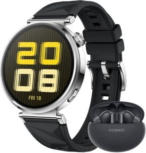 HUAWEI Watch GT 5 41 mm+Extral FreeBuds 5i Schwarz,Smartwatch,Kunstvolles Design,Erweiterte Lauf- und Fahrradfunktionen,Gesundheitsmonitoring,Bis zu 7 Tage Akkulaufzeit,iOS&Android,Schwarz