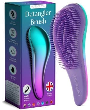 Haarbürste ohne Ziepen | Die Perfekte Detangler-Bürste für Locken, Glattes, Dickes, Dünnes Haar | Haarbürste für Kinder und Damen - Lily England Entwirrbürste für lange Haare und kurze (Ombre)