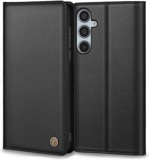 Handyhülle für Samsung Galaxy A55 5g Hülle, Premium Lederhülle Schutzhülle Tasche für Samsung A55 Hülle Wallet Kartenfach Standfunktion Klappbar Flip Case für Galaxy A55 5g Hülle, Schwarz