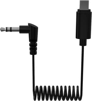 Hollyland Kabelloses Lavalier-Mikrofonsystem 3,5-mm-Stecker auf USB-Typ-C-Kopfhöreradapter, Audiokabel, kompatibel mit Galaxy/Google Pixel/Android Smartphone, für Lark 150/Lark M1, Schwarz