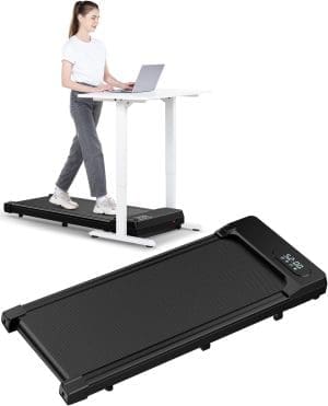 HomeFitnessCode Laufband Walking Pad – Laufpad für Zuhause bis 120 kg Gehband Schreibtisch Band Treadmill für Zuhause und Büro