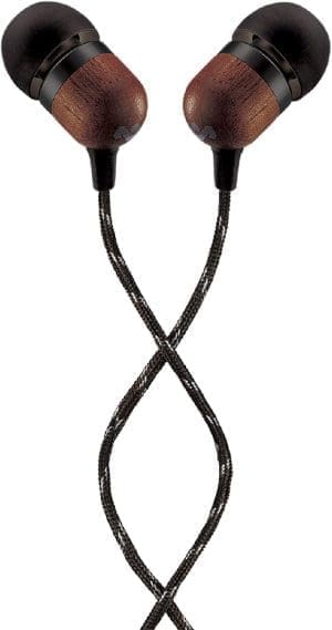 House of Marley Kopfhörer mit Kabel 'Smile Jamaica'- In-Ear Kopfhörer mit Mikrofon, 1-Knopf Steuerung & Geräuschisolierung, inkl. 2 Gel-Aufsätze und wicklungsfreies Kabel (Signatur Black/Schwarz)