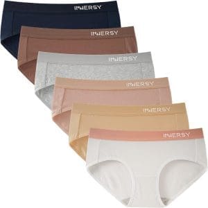 Innersy Unerwäsche Damen Slip hinterqueme Baumwollunterhosen Mehrpack atmungsaktive Pantys 6er Pack