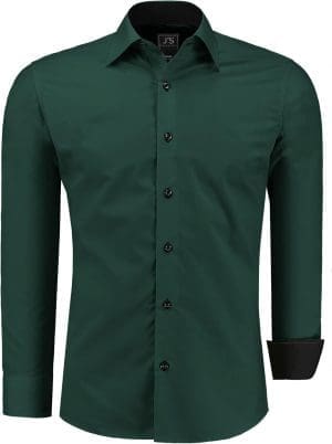 J'S FASHION Herren Hemd - Slim-Fit - Langarm-Hemd Freizeithemd - Pflegeleicht Bügelleicht