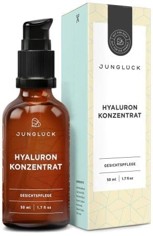 JUNGLÜCK Hyaluron Konzentrat - Vegan | Natürliches Hyaluronsäure Serum - Gesichtsserum mit BIO Aloe Vera schenkt dir wertvolle Feuchtigkeit & Frische | Hyaluronsäure reduziert trockene Haut