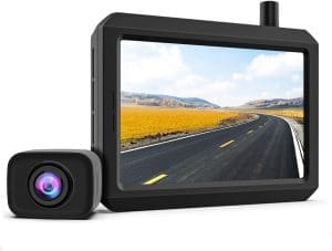 K7Pro Digital Wireless Reversing Camera Set, unterstützt 2 Kameras, drahtlose Umkehrkamera mit stabilem Signal, 5 -Zoll -HD -Monitor, drahtlose Umkehrkamera mit IP68 -wasserdichte Kamera, Nachtsicht