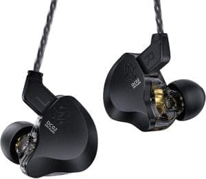 KEEPHIFI CCZ SOLO DC02 In-Ear-Monitoring IEM Kopfhörer mit Kabel,Dual Magnetic Circuit DD HIFI IEMS Kopfhörer,PU+PET Composite Diaphragm Inear Monitor,Premium Frosted Metal Ohrhörer für Gaming,Musiker