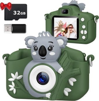 Kinderkamera, DIAMOOKY Kinder Kamera 1080P HD 2,0 Zoll Bildschirm, Digitalkamera Kinder mit 32GB Karte Kamera Fotoapparat Kinder für 3-12 Jahre Jungen und Mädchen Weihnachten Spielzeug