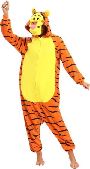 LABULA Onesie tierkostüme Damen Herren Pajama Animal Halloween Schlafanzug Cosplay Jumpsuit Karneval Einteiler