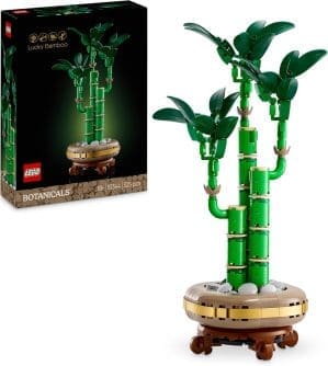 LEGO Botanicals Glücks-Bambus, Kunstpflanze – Bauset für Erwachsene – Geschenk für Einweihungspartys oder Abschlussfeiern für Frauen und Männer – Wohn-Deko 10344