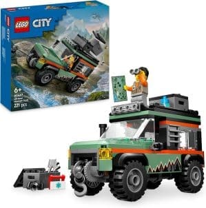 LEGO City Offroad Geländewagen - Bauspielzeug Set für Jungen und Mädchen ab 6 Jahren - Geschenk zum Geburtstag oder für Feiertage - Inkl. Abenteuerer Minifigur und Zubehör 60447