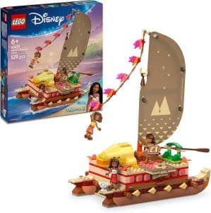 LEGO Disney Vaianas Abenteuerfloß, BAU- und Spieleset zum Darstellen von Geschichten und Rollenspielen, Schiffsspielzeug, Geschenk zum Film mit Figuren der Charaktere für Kinder ab 6 Jahren 43270