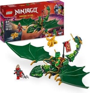 LEGO NINJAGO Lloyds grüner Walddrache - Spielzeug Drache mit 2 Minifiguren - Drachenfigur mit beweglichem Schwanz, Hals, Beinen & Flügel - Geschenkidee für Jungen und Mädchen ab 6 Jahren 71829