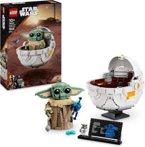 LEGO Star Wars 75403 Grogu in Seiner Repulsorwiege aus The Mandalorian - Minifigur zum Sammeln - Modell zum Bauen, Spielen und Ausstellen - Wohn-Deko - Geschenk für Jungen und Mädchen ab 10 Jahren