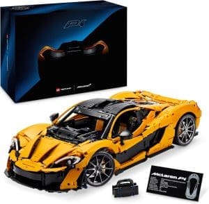 LEGO Technic McLaren P1, Set mit Supersportwagen für Erwachsene, Geschenk für Autofans, maßstabsgetreues Sammlerstück mit V8-Kolbenmotor und 7-Gang-Getriebe, Modellauto, Spielzeugauto Set 42172