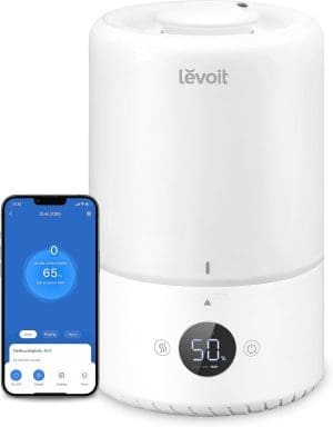 LEVOIT 3L Top Fill Luftbefeuchter, 360° drehbare Düse Cool Mist Humidifier, 28dB leise, 25H, Raumluftbefeuchter & Aroma Diffuser für Kinderzimmer Schlafzimmer Pflanzen, automatische Abschaltung