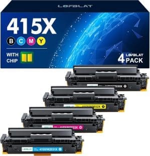 LOFBLAT 415X Toner, Ersatz für Toner HP 415X 415A, für HP Color Laserjet pro MFP M479fdw M479dw M479fdn M454dw M479fnw M454dn W2030X W2032A W2033A W2031A M479 M454 (Mit Chip)