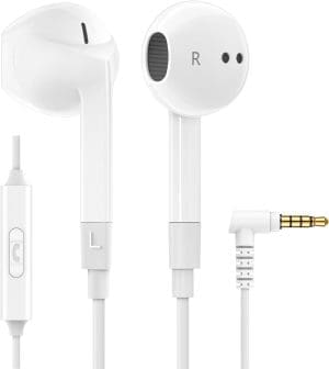 LUDOS FEROX Kopfhörer In Ear Kopfhörer mit Kabel und Mikrofon, 5 Jahre Garantie, In Ear Ohrhörer, 3,5 mm Klinkenstecker Earbuds, Satte Bässe Ohrhörer, Kopfhörer für iPhone, iPad, Huawei, Samsung