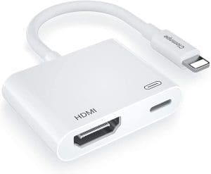 Lightning auf HDMI Digital AV Adapter für iPhone,Lightning HDMI Adapter,iPhone HDMI Adapter iPad HDMI Adapter 1080P Video & Audio Sync Bildschirm Konverter für TV/HDTV/Monitor/Projektor iPhone/iPad