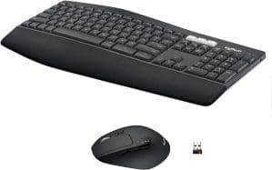 Logitech MK850 Performance Kabelloses Tastatur-Maus-Set, Bluetooth, 2,4 GHz Verbindung über USB-Empfänger, 24 bis 36 Monate Akkuleistung, Handballenauflage, Deutsches QWERTZ-Layout, Schwarz