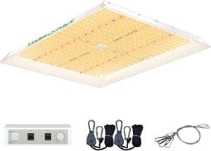 MARS HYDRO TSW2000 LED Grow Lampe Dimmbar mit IR UV Sunlike Vollspektrum Pflanzenlampen Led Grow Light für Hydroponik Zimmerpflanzen wachsen Blumen und Gemüse,Anzüge für 90x90cm, 120x120cm Growzelt