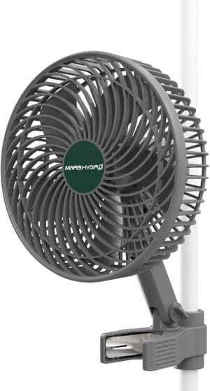 MARS HYDRO Upgrade M6 Clip Ventilator Grow Oszillierend Leise Klein für Growzelt, 10 Geschwindigkeitsstufen, Grow Ventilator Oszillierend Klemmbar Mini Fan für Growzelt, APP/WiFi Steuerung