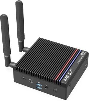 MINIX Lüfterloser Windows 11 Pro Mini-PC, Intel 12. Generation N300, NEO Z300-0dB 16 GB DDR4, 512 GB M.2 PCIe Gen3 x 4 SSD Micro-Desktop-Computer, 4K Dual Display/2,5 G LAN, für Business Home Office Multitasking