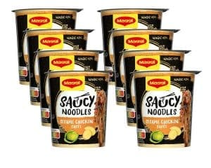 Maggi Magic Asia Saucy Noodles Sesame Chicken Taste Cup, 8er Pack (8x75g)
