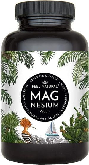 Magnesium Kapseln - 365 Stück (1 Jahr). 664mg je Kapsel, davon 400mg ELEMENTARES (reines) Magnesium – höherer Gehalt als Magnesiumcitrat. Laborgeprüft, hochdosiert. Vegan