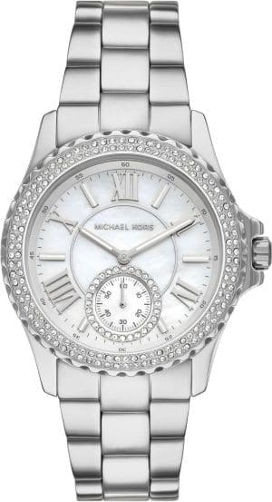 Michael Kors Everest Damen-Chronographenuhr mit Edelstahl-Acetat- oder Lederarmband