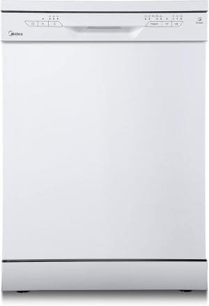 Midea SF 3.60NW PRO Geschirrspüler, 14 Maßgedecke, Spülmaschine mit WLAN, Geschirrspüler Freistehend Unterbaufähig, 5 Reinigungsmodi, 47 dB, 3/6/9h Startzeitvorwahl, Weiß