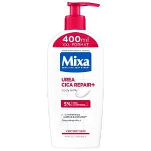 Mixa Urea Cica Body Lotion XXL, mit Urea & regenerierendem Panthenol, beruhigende & schützende Körpermilch, für trockene Haut, hochverträglich, beugt Hautirritationen vor Urea Cica Repair+, 400 ml