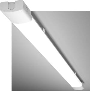 Modlicht LED Feuchtraumleuchte 150CM mit 45W 5000k Kaltweiß 4950Lumen, Ultraslim Deckenleuchte Feuchtraum Flach Wasserfest IP65 Wannenleuchte Werkstattlampe für Keller Garage, Weiß