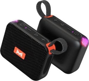 Musikbox Bluetooth, Bluetooth Lautsprecher mit Beat-Synchronisationslicht, IPX7-Wasserdicht, Musikbox mit lautem Stereosound, Bluetooth Box für Zuhause/Party/Outdoor/Strand, Geburtstagsgeschen