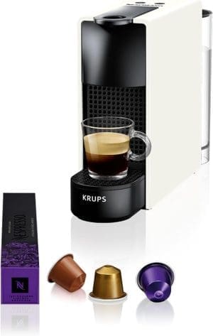 Nespresso Krups XN1101 Essenza Mini Kaffeekapselmaschine | 1260W | weiß | 0,7 Liter