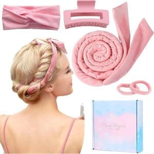 Neu Lockenwickler Locken Ohne Hitze,Heatless Curls Band Samt mit Haarnadel Rutschfest Locken über Nacht DIY Hair Curler no Hea Set Haarband Wave Formers für Mittleres Langes Haar