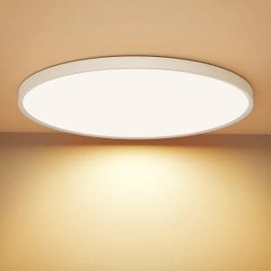 OUILA LED Deckenleuchte Flach Rund - Deckenlampe LED 24W 3000K 2400LM IP44 Wasserdichte Badezimmerlampe, Küchenlampe Deckenleuchte Warmweiß für Küche Bad Schlafzimmer Flur Keller, Durchmesser 30cm