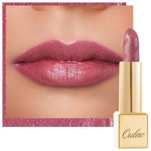 OULAC Lippenstift Metallic Glanz Finish, Rosa Nagellack, Hochpigmentierter, Kein Körniges Gefühl, Langlebig, Feuchtigkeitsspendende Formel, Vegan, 4.3g, (01) Cosmopolis