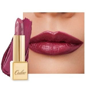 OULAC Lippenstift Metallic Glanz Finish, Rot Nagellack, Hochpigmentierter, Kein Körniges Gefühl, Langlebig, Feuchtigkeitsspendende Formel, Vegan, 4.3g, (03) Love Particle