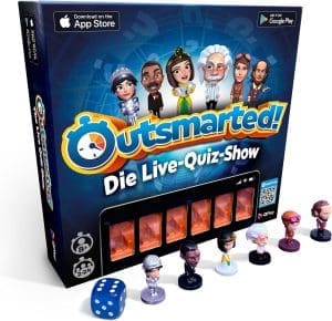 Outsmarted – Die Live-Quizshow als Brettspiel (Deutsche Version) | Der ultimative Spieleabend für die ganze Familie | Ab 8 Jahren | Perfekt für 2-24 Spieler | 7.000+ Multimedia-Fragen | Ausgabe 2025